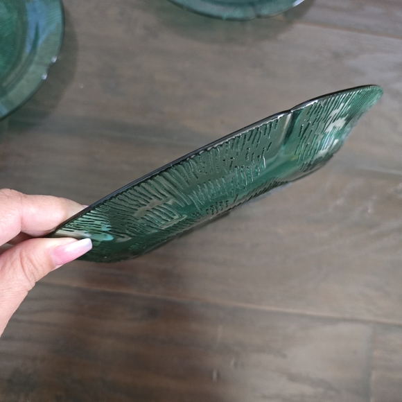 Vintage Emerald Green by Forte Crisa Set of 4 Dinner Plates - Picture 5 of 7